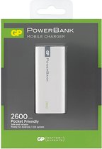 GP Powerbank 1C02A - 2600mAh - Geschikt voor alle telefoons - Wit