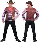 Cowboy shirt met 3D print Xl