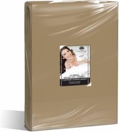 Nightsrest VP Dubbel Jersey  Topper Hoeslaken - Taupe Maat: 140x200/220 + 12cm