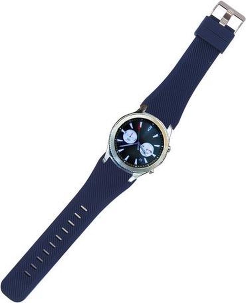 HIPFIT Siliconen bandje - Samsung Gear S3 - Donker blauw/Blauw