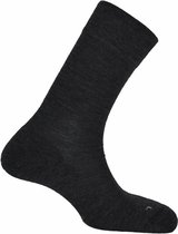 2-pack merinowol sokken - 39-42 - zwart - unisex - badstof zool (ook merinowol)