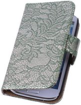 Lace Donker Groen Samsung Galaxy S3 Mini VE Book/Wallet Case/Cover