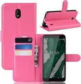 Book Case - Nokia 1 Plus Hoesje - Roze
