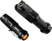 Zakformaat Led Zaklamp - Zwart - 2000 lumen - Met Bevestigingsclip - Compact, Stootbestendig & Waterdicht