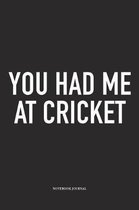 You Had Me at Cricket