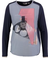 Garcia blauwe longsleeve materiaalmix Maat - L