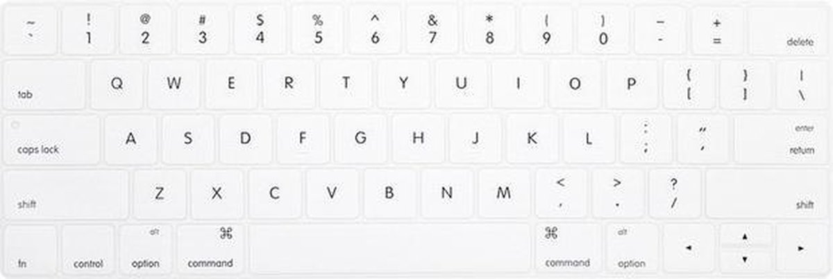 Siliconen Toetsenbord bescherming voor Macbook Pro met Touch Bar US-versie Wit