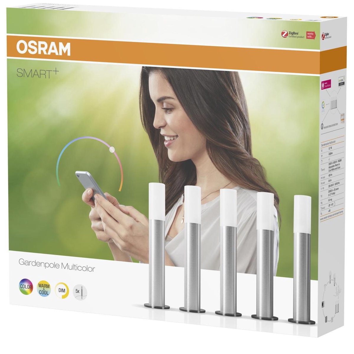 Osram SMART+ Gardenpole LED RGBW Basis Set 5 stuks - Werkt met Zigbee |  bol.com