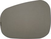 Leren placemat PEBL kingsize – Design tafel-onderlegger 50x38 – Lichttaupe leer – Afwasbaar