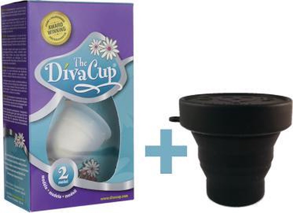 DivaCup Type 2 Herbruikbare Menstruatiecup met Magnetronsterilisator |