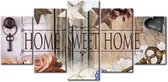 Diamond Painting Pakket Home Sweet Home (Hout Look) - 5 Luik - Volledig - Vierkant - SEOS Shop ®