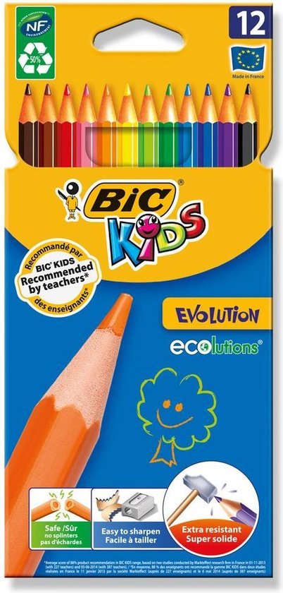 BIC Kids Evolution - 12 kleurpotloden