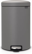 Brabantia NewIcon Prullenbak - 20 liter - Mineral Concrete Grey