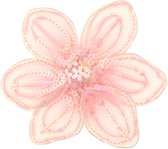 Behave Roze broche bloem 11 cm