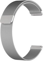 KELERINO. Milanees bandje voor Fitbit Versa (Lite) Magneetsluiting - Zilver