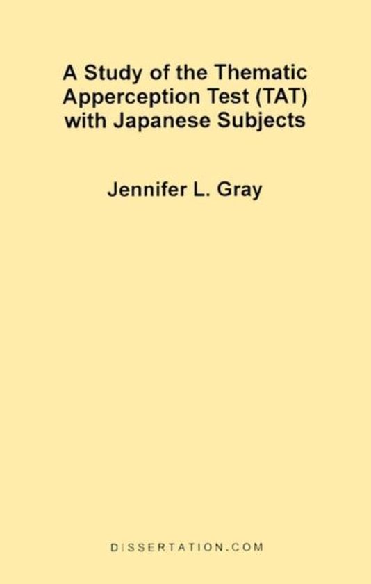 A Study of the Thematic Apperception Test (TAT) with Japanes ... - cover