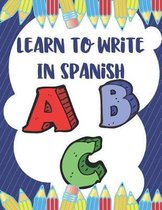 Learn To Write In Spanish