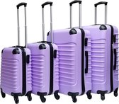 Ensemble de valises 4 pièces en ABS Castillo Quadrant - Violet clair