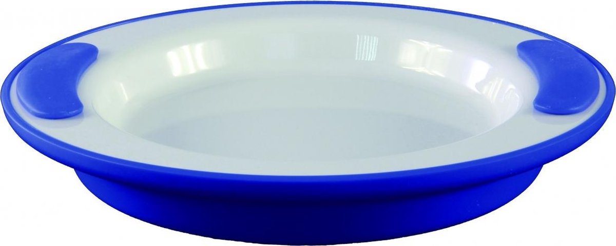 Warmhoudbord - wit- blauw - Ornamin