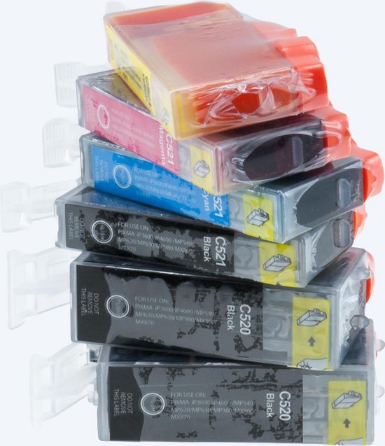 Lot De 10 Cartouches Neuves Compatibles Canon MP620 - PGI520BK CLI521 Avec Puce