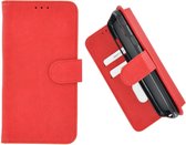 Pearlycase Hoes Wallet Book Case Rood voor Oneplus 7