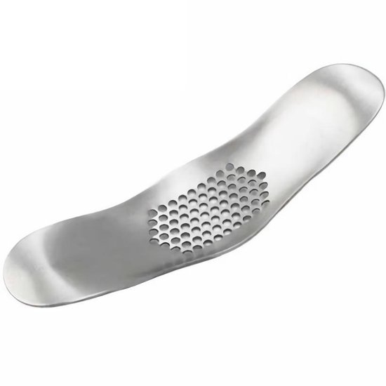 Knoflookpers - Compact - Eenvoudig Knoflook Persen - RVS - Zilver