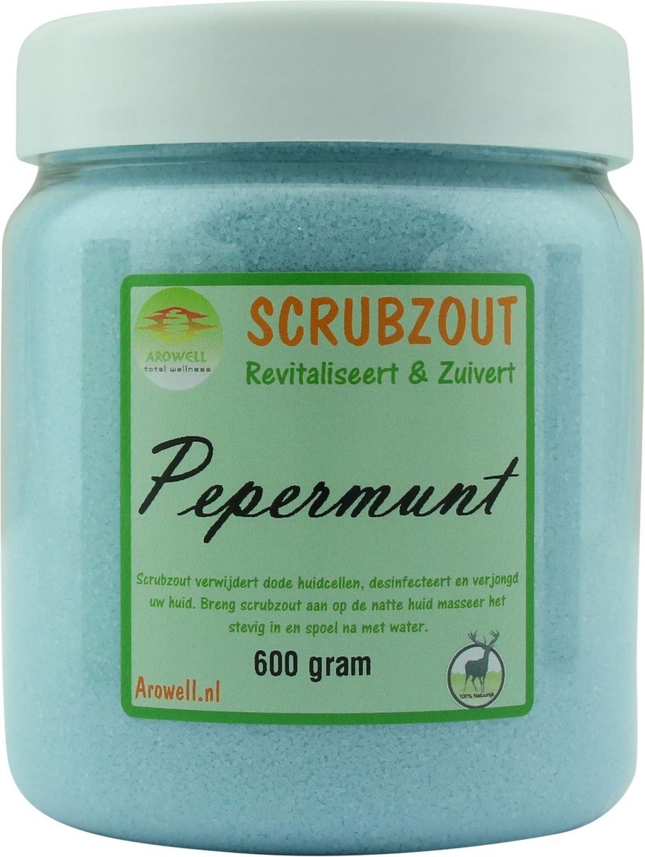 Arowell - Pepermunt Scrubzout 600 gram