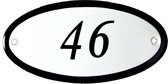 Huisnummerbordje 'ovaal' 46