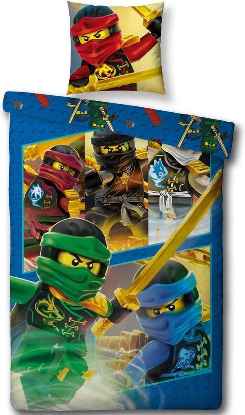 Lego Ninjago Dekbedovertrek - Eenpersoons - 140 x 200 cm - Multi