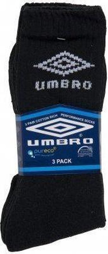 Umbro Sokken 3 pack zwart maat 39-42 | bol.com