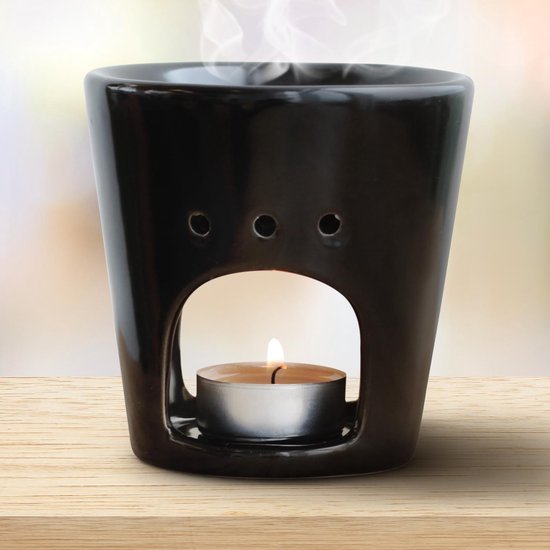 Aromabrander Zwart van keramiek / 10cm bij 10 cm / etherische olie /... |