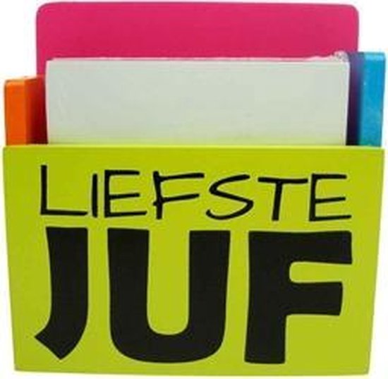 Memohouder "Blok" Liefste Juf