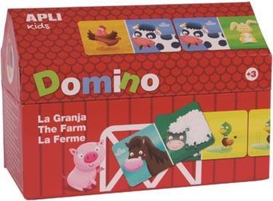 Afbeelding van het spel Apli Kids domino met 28 stukken, boerderij