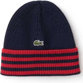 Lacoste Muts - Marine Blauw - Rood - Collectie Winter 2018