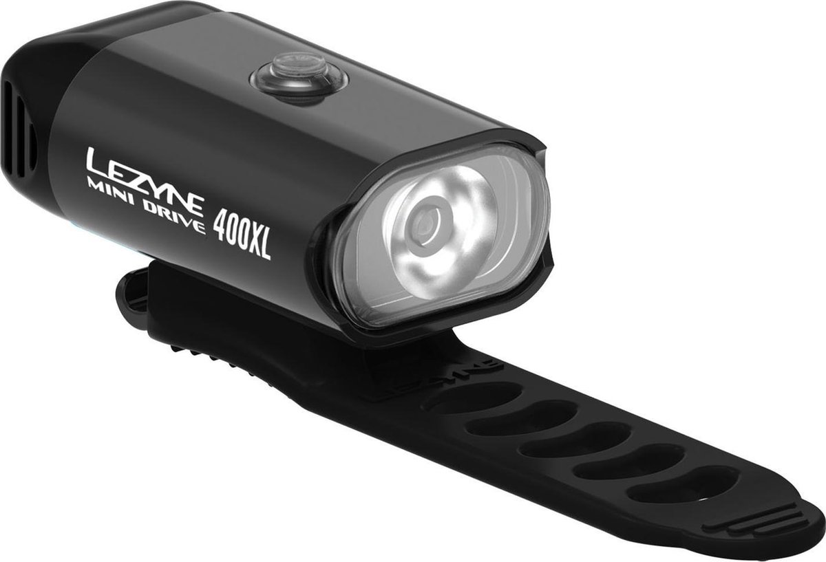 Lezyne Mini Drive 400XL - Oplaadbare LED fietslamp voor - 8 Standen - 400 Lumen - Accu tot 20 uur - Waterdicht - Aluminium - Zwart