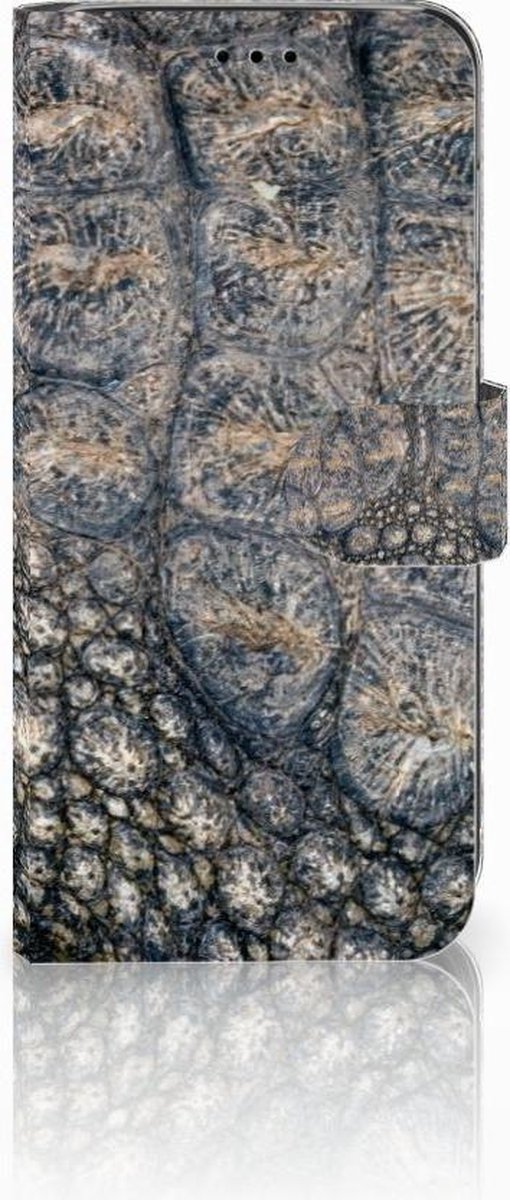 Huawei P20 Lite Telefoonhoesje met Pasjes Krokodillenprint