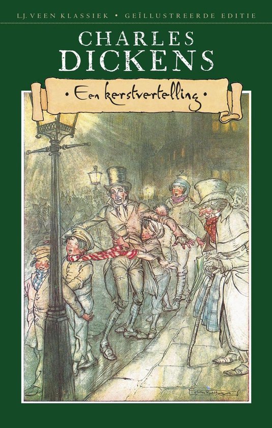 Boek cover LJ Veen Klassiek - Een kerstvertelling van Charles Dickens (Onbekend)