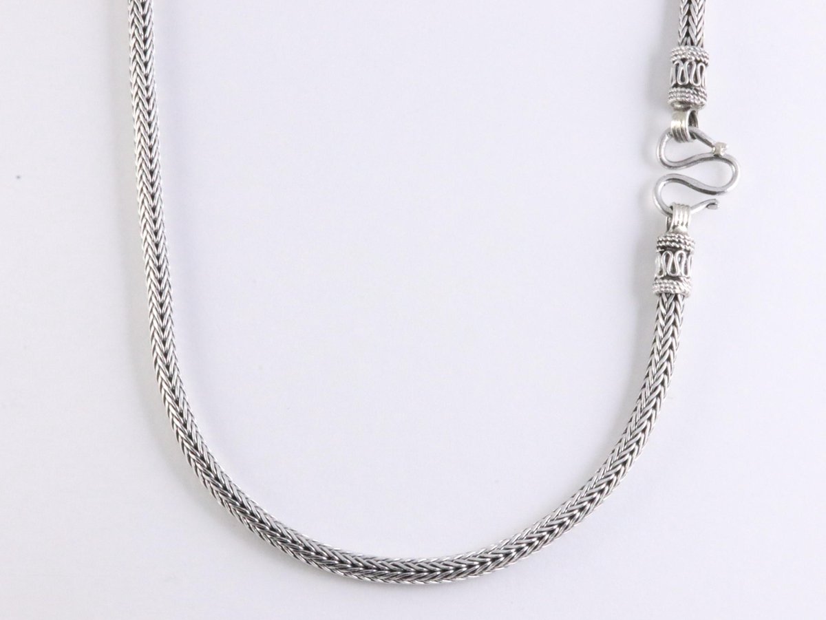 Traditionele zware zilveren snake ketting - lengte 52 cm | bol.com