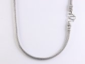 Traditionele zware zilveren snake ketting - lengte 52 cm