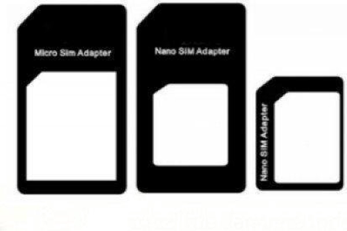 Nano Sim Adapters 3-in-1 (iPhone 5(S) en iPhone 5c) - Linda@home huismerk