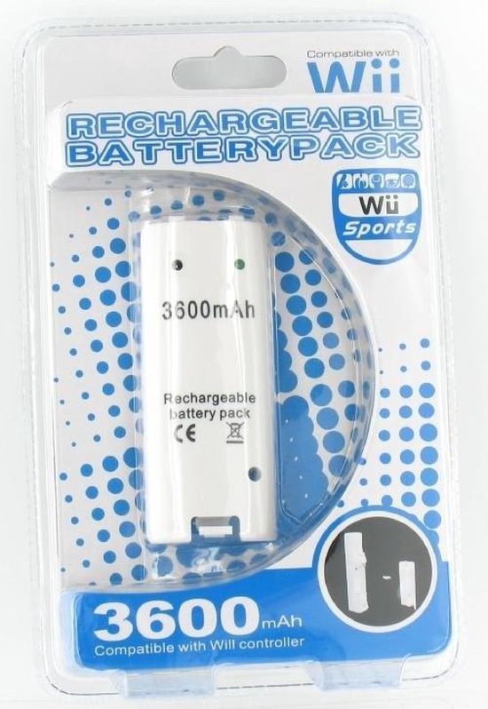 3600mAh batterij voor Nintendo Wii + USB lader | bol.com