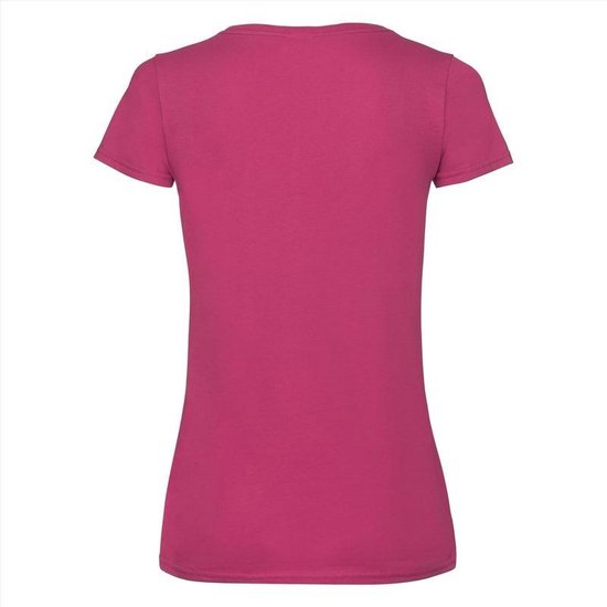 Overleven rijm terugvallen Basic V-hals t-shirt katoen roze voor dames - Dameskleding t-shirt roze XL  (42) | bol.com