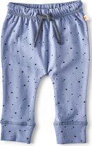 Little Label - smal baby broekje - medium blue star - maat: 68 - bio-katoen