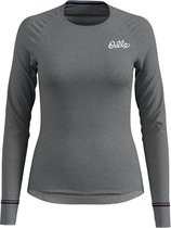 Odlo Bl Top Crew Neck L/S Active Warm Originals Dames Thermoshirt - Grey Melange - Maat XL