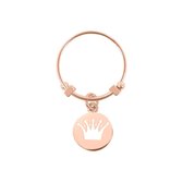 CO88 Collection Beloved 8CR 10008 50 Stalen Ring met Hanger - Kroon - Maat 50 - Rosékleurig