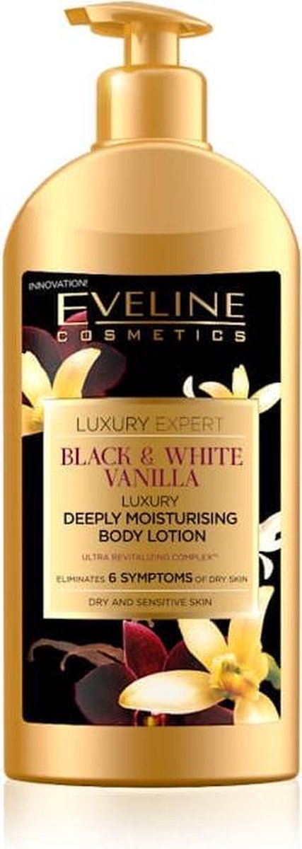 Eveline Cosmetics Luxury Expert Black & White Vanilla Deeply Moisturising Body Lotion 350ml.