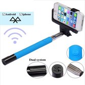 Selfie Stick met knop in het handvat voor uw Moto E 2015, Acer Liquid Z500, Archos 45b, 50b, Galaxy E7, A7, A5, A3,  Xperia C4,   LG Nexus 5, Wiko Highway,  Pop D5, D3, D1, C9, C7, C5 Bluetoo