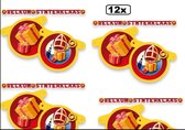 12x Wenslijn Sinterklaas kado - Multi