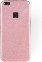 Huawei P10 Lite Hoesje - Glitter Back Cover - Roze