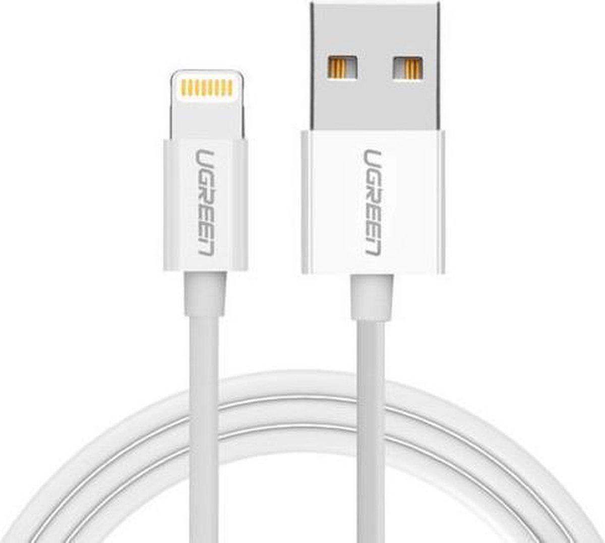 Ugreen - kabel - USB - Lightning MFI 2m 2,4A wit - (20730)